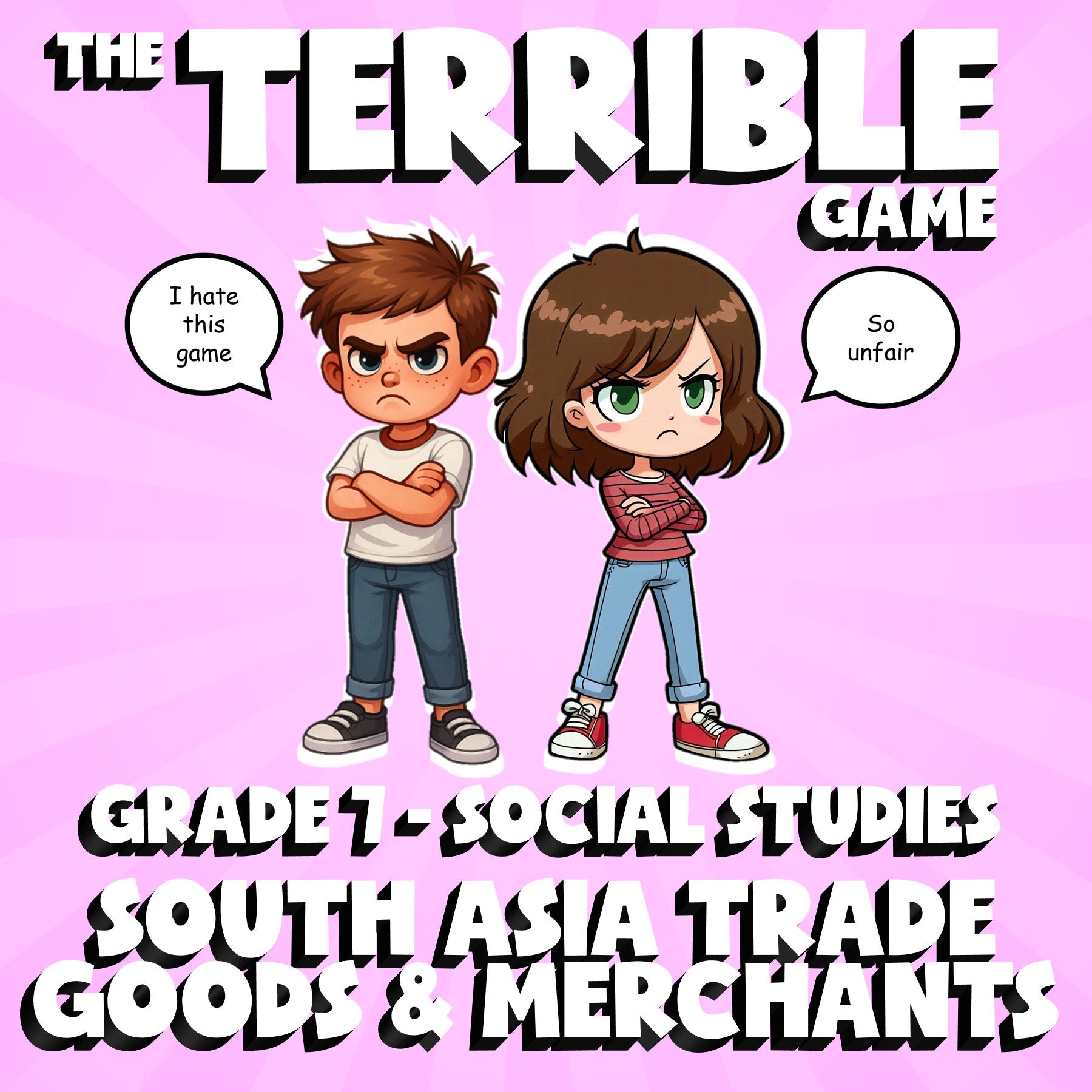 South Asia Trade Goods & Merchants THE TERRIBLE GAME - Grade 7 Socials Review