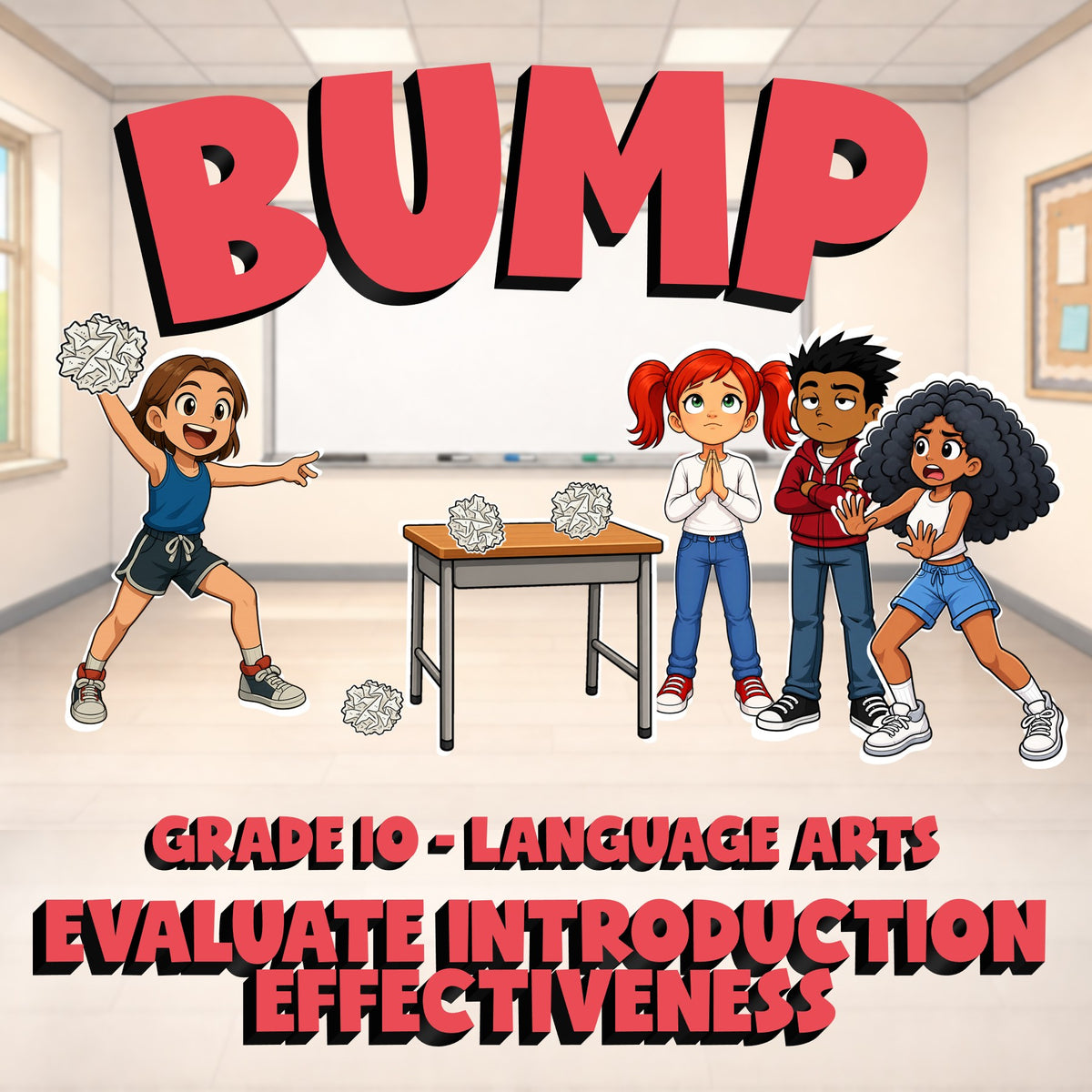 Evaluate Introduction Effectiveness BUMP ELA Game - No Prep Grade 10 Review