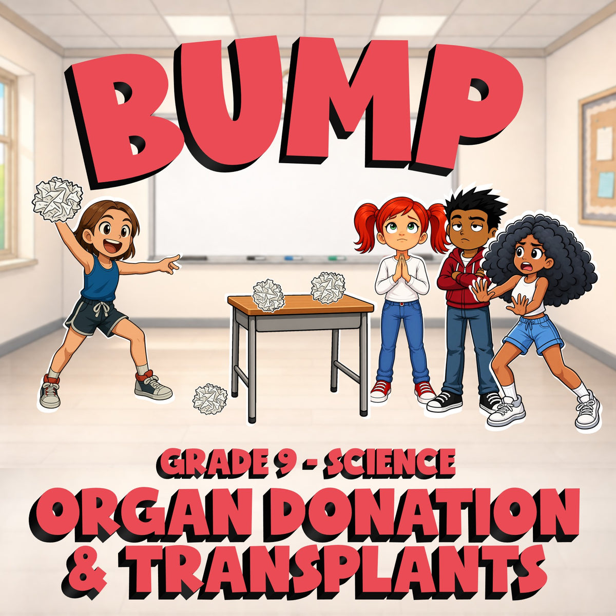 Organ Donation & Transplants BUMP Science Game - No Prep Grade 9 Review Activity