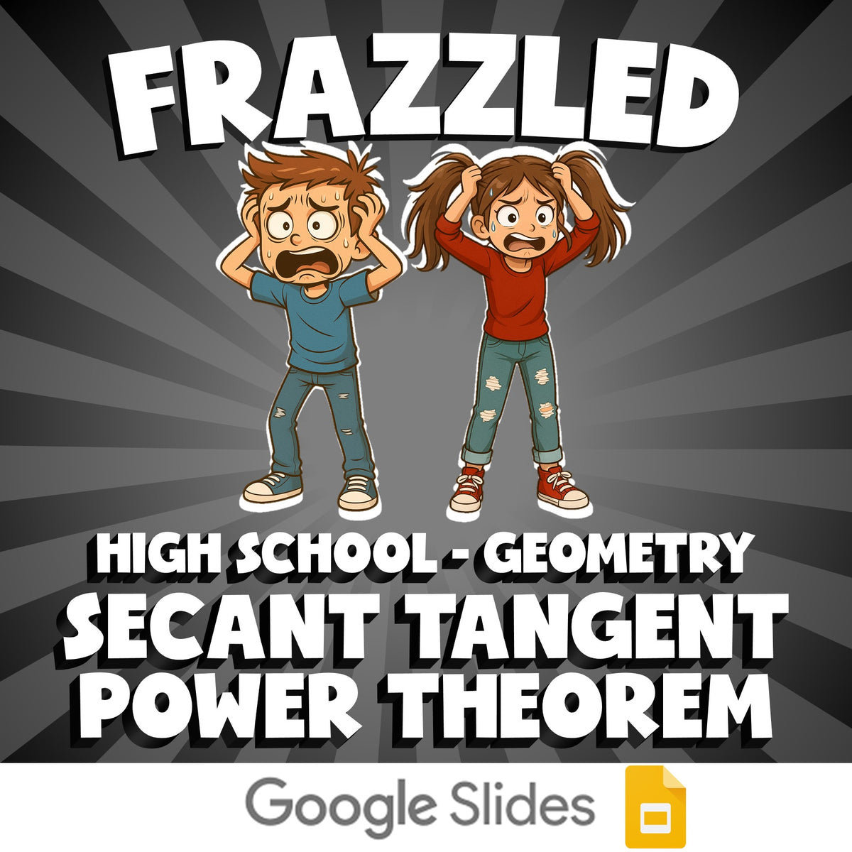 Secant Tangent Power Theorem FRAZZLED Math Game - No Prep Geometry Review