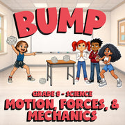 Motion, Forces, & Mechanics BUMP Science Game - No Prep Grade 8 Review Activity