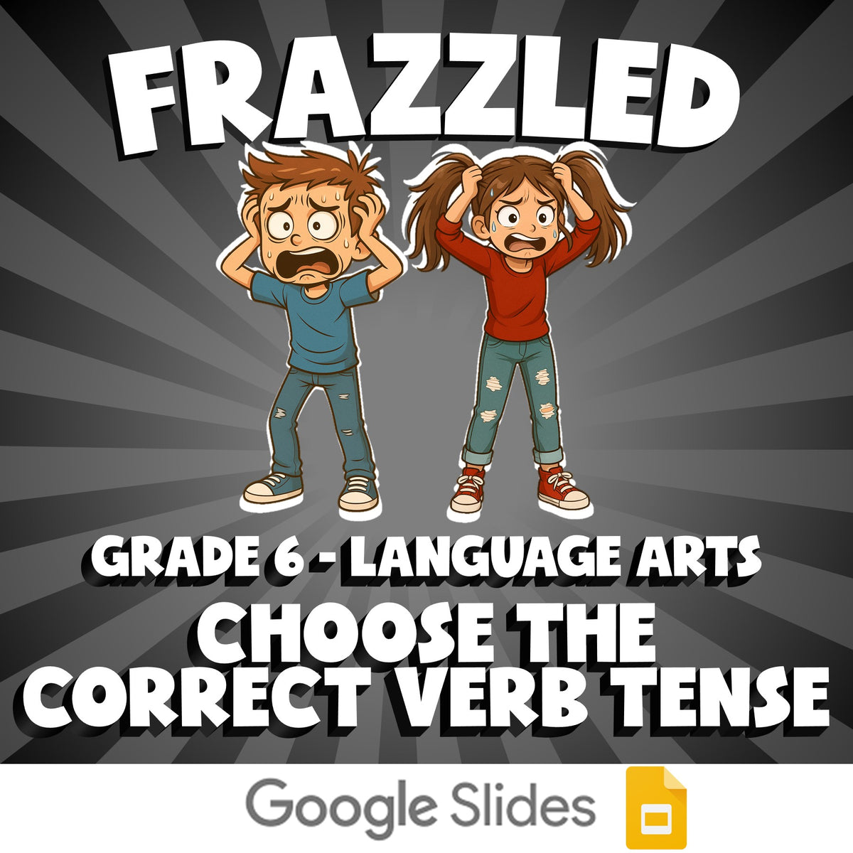 Choose the Correct Verb Tense FRAZZLED ELA Game - No Prep Grade 6 Review