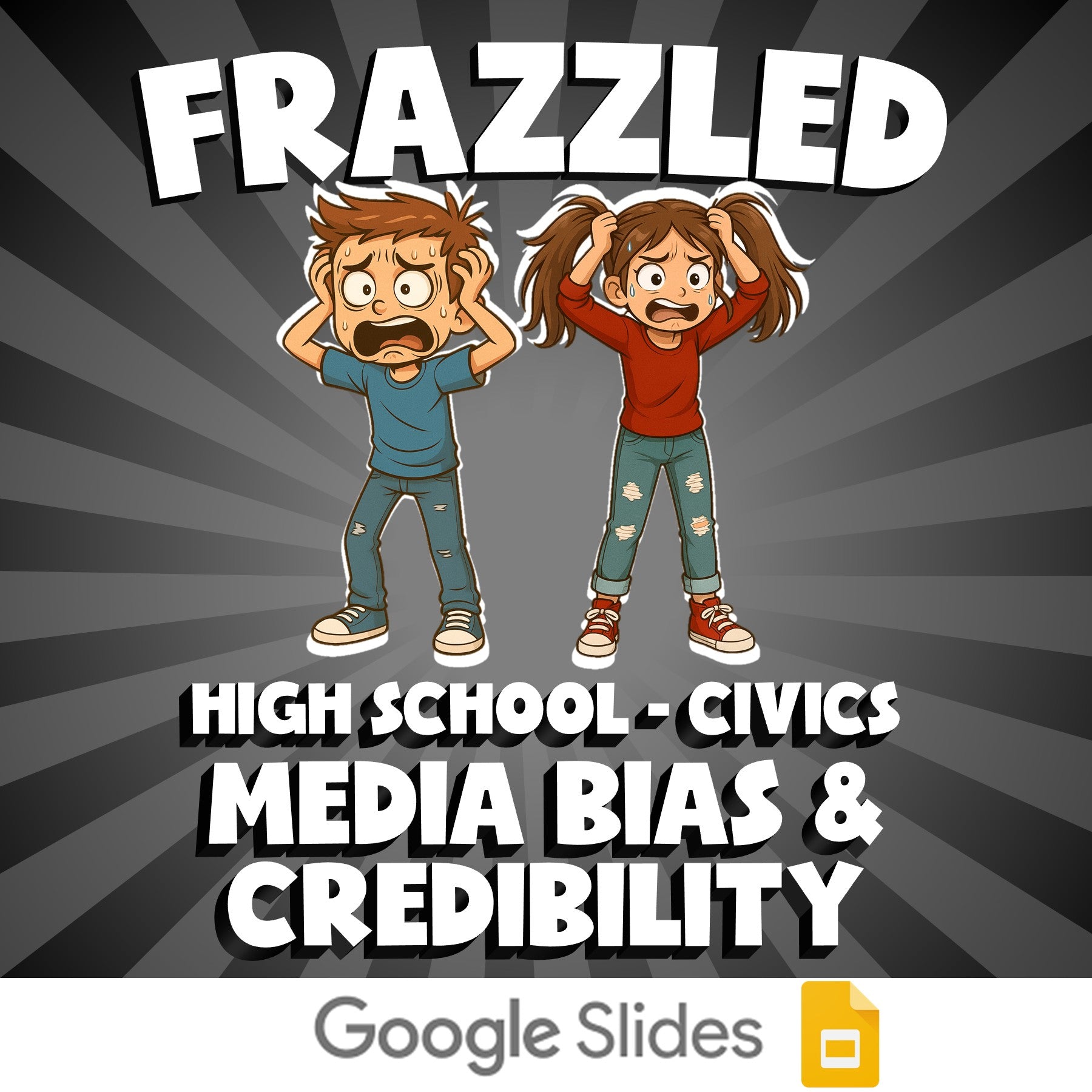 Media Bias & Credibility FRAZZLED Civics Game - No Prep Review Activity