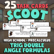 Trig Double Angle Formulas SCOOT TASK CARDS Math Game - No Prep PreCalculus