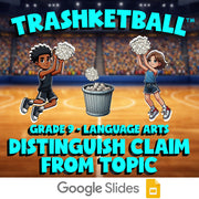 Distinguish Claim from Topic TRASHKETBALL ELA Game - No Prep Grade 9 Review