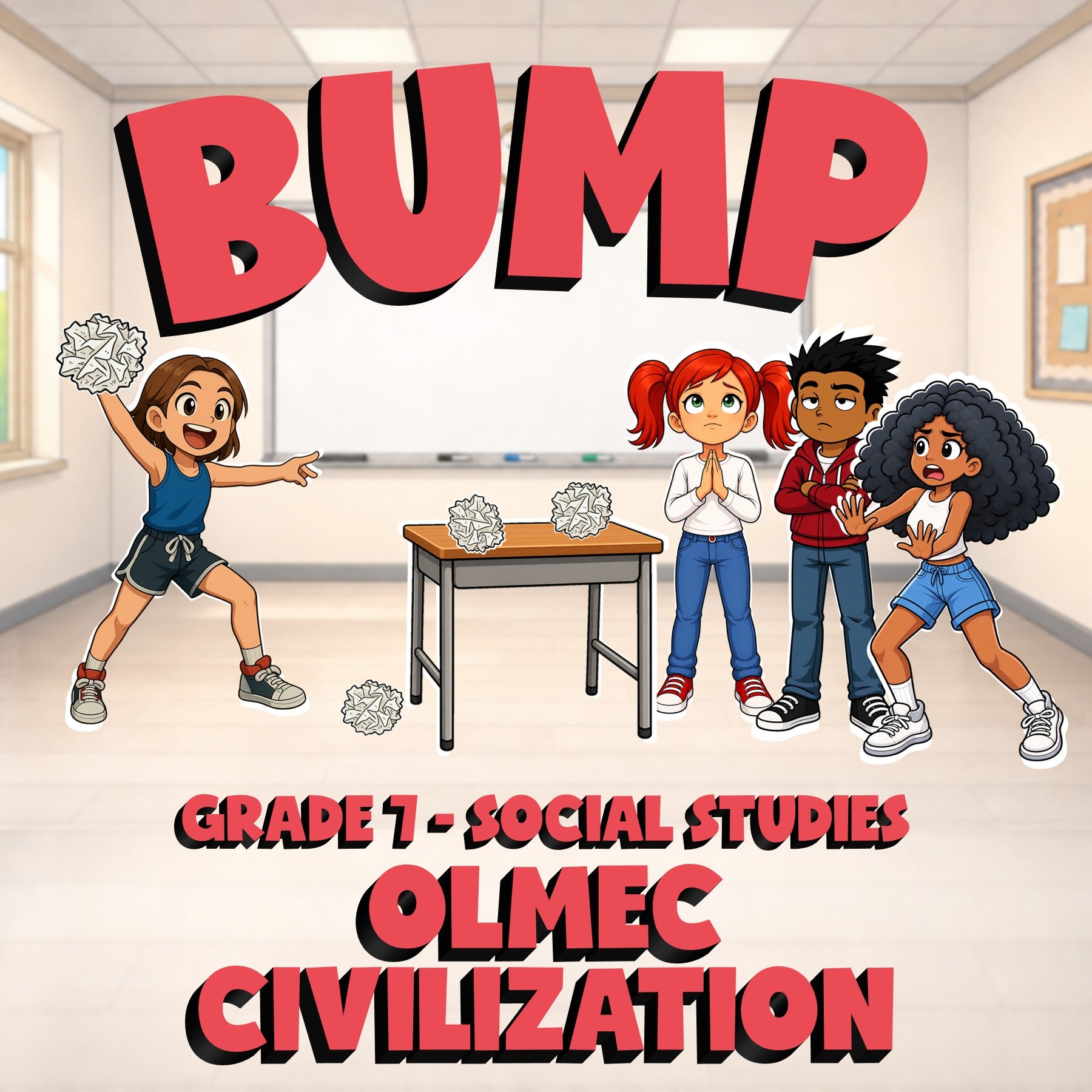Olmec Civilization BUMP Socials Game - No Prep Grade 7 Review Activity