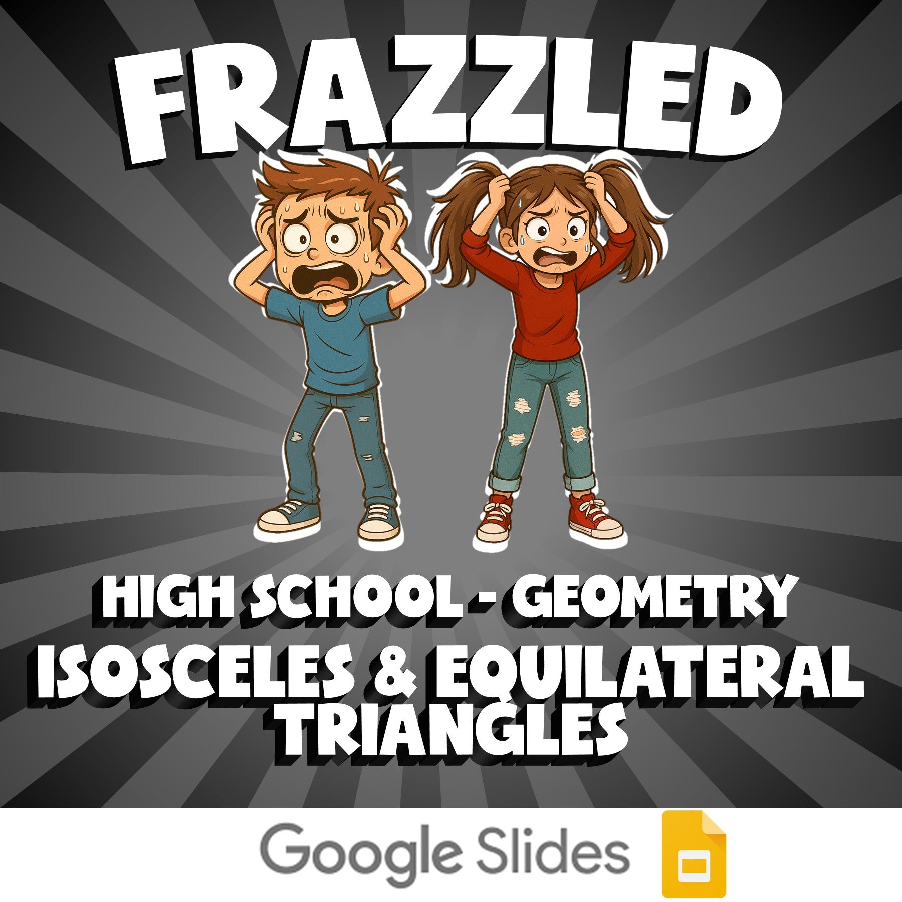 Isosceles & Equilateral Triangles FRAZZLED Math Game - No Prep Geometry Review