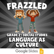 Language as Culture FRAZZLED Socials Game - No Prep Grade 3 Review Activity