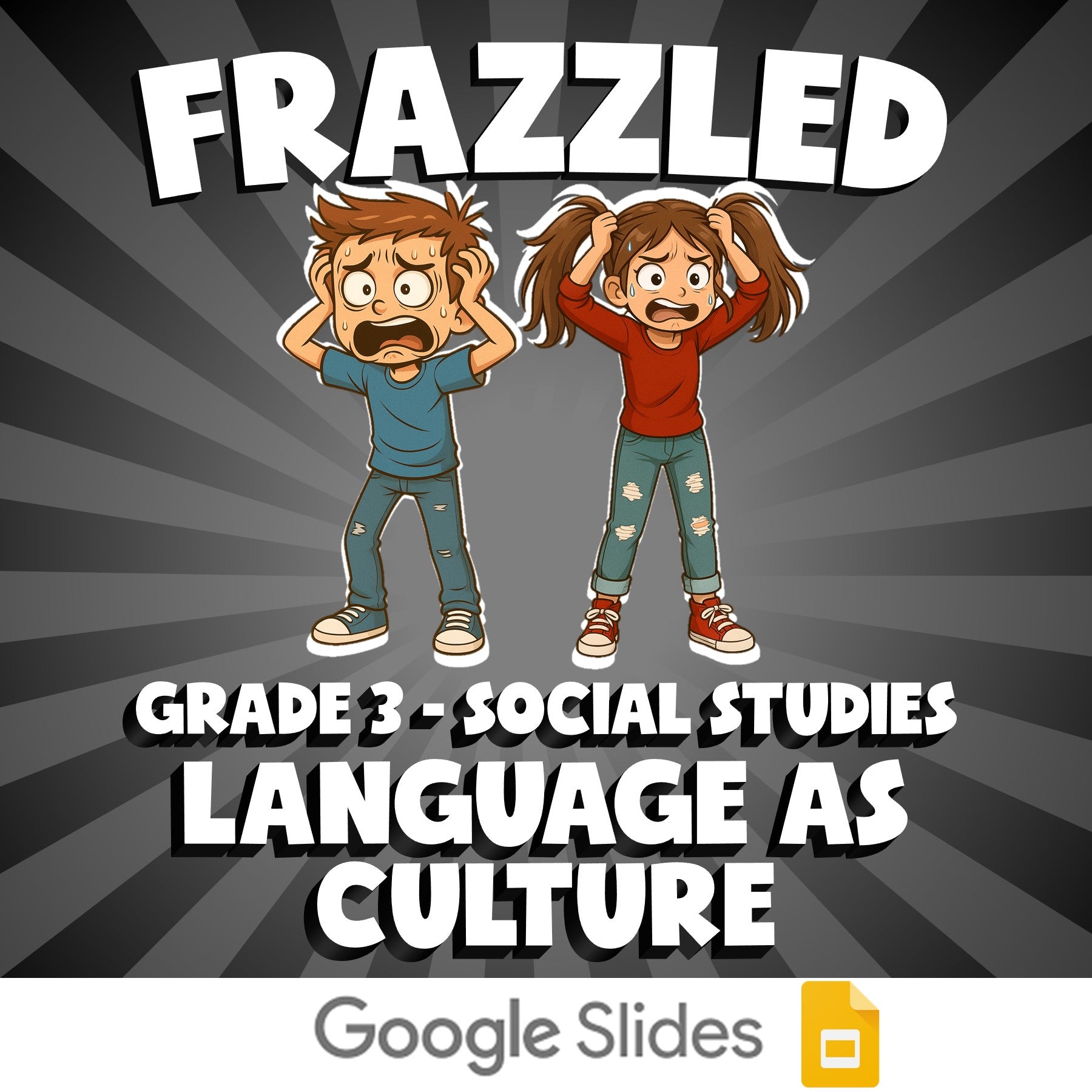 Language as Culture FRAZZLED Socials Game - No Prep Grade 3 Review Activity