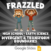 Divergent & Transform Boundaries FRAZZLED Game - No Prep Earth Science Review