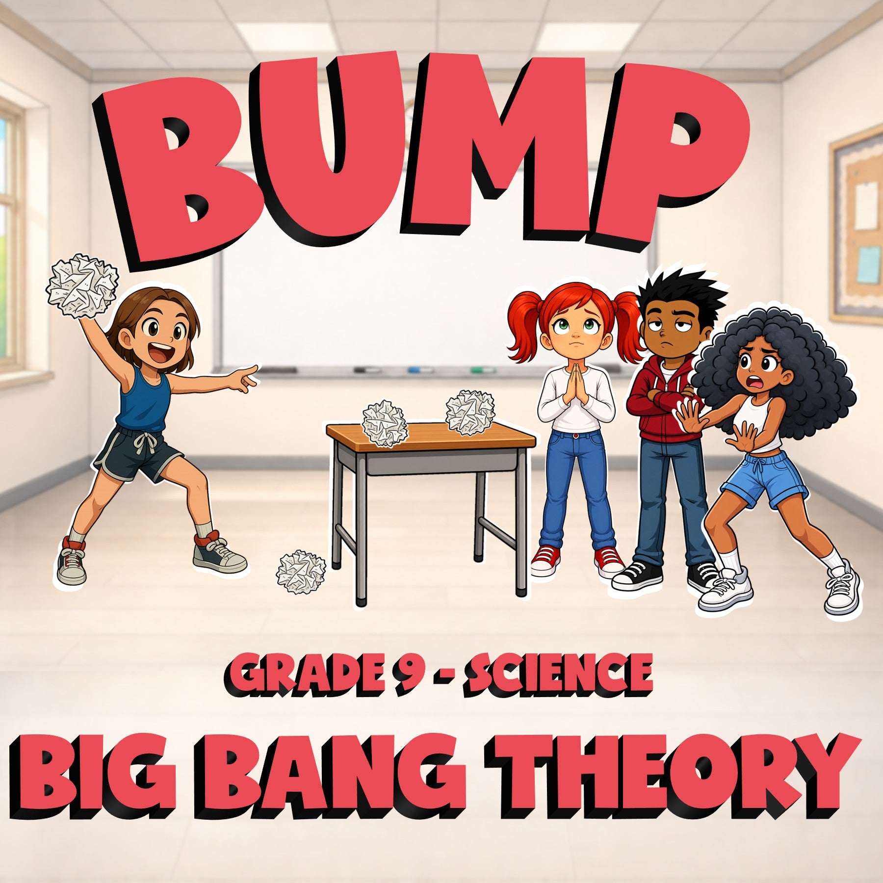 Big Bang Theory BUMP Science Game - No Prep Grade 9 Review Activity