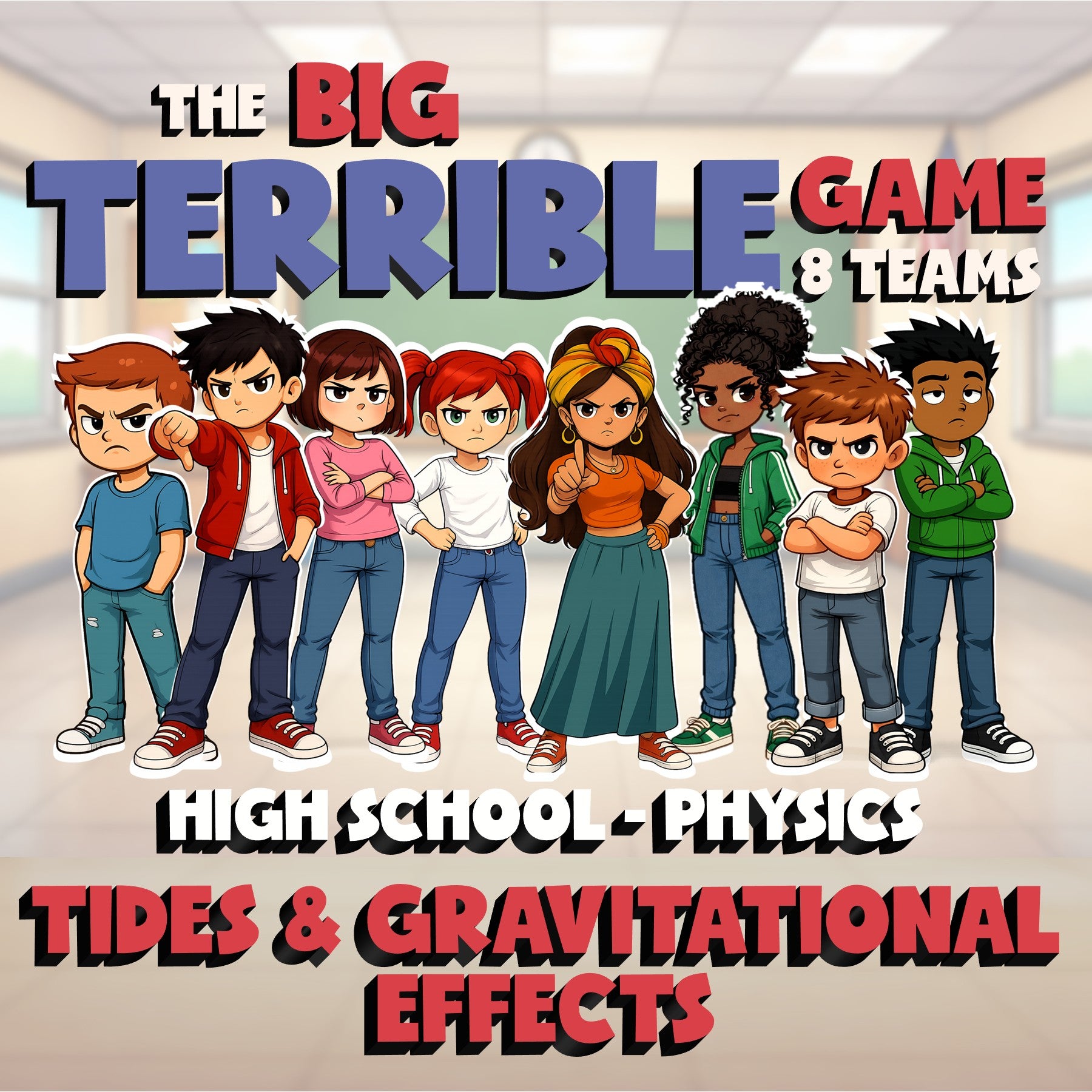 Tides & Gravitational Effects BIG TERRIBLE GAME - No Prep Physics Science Review