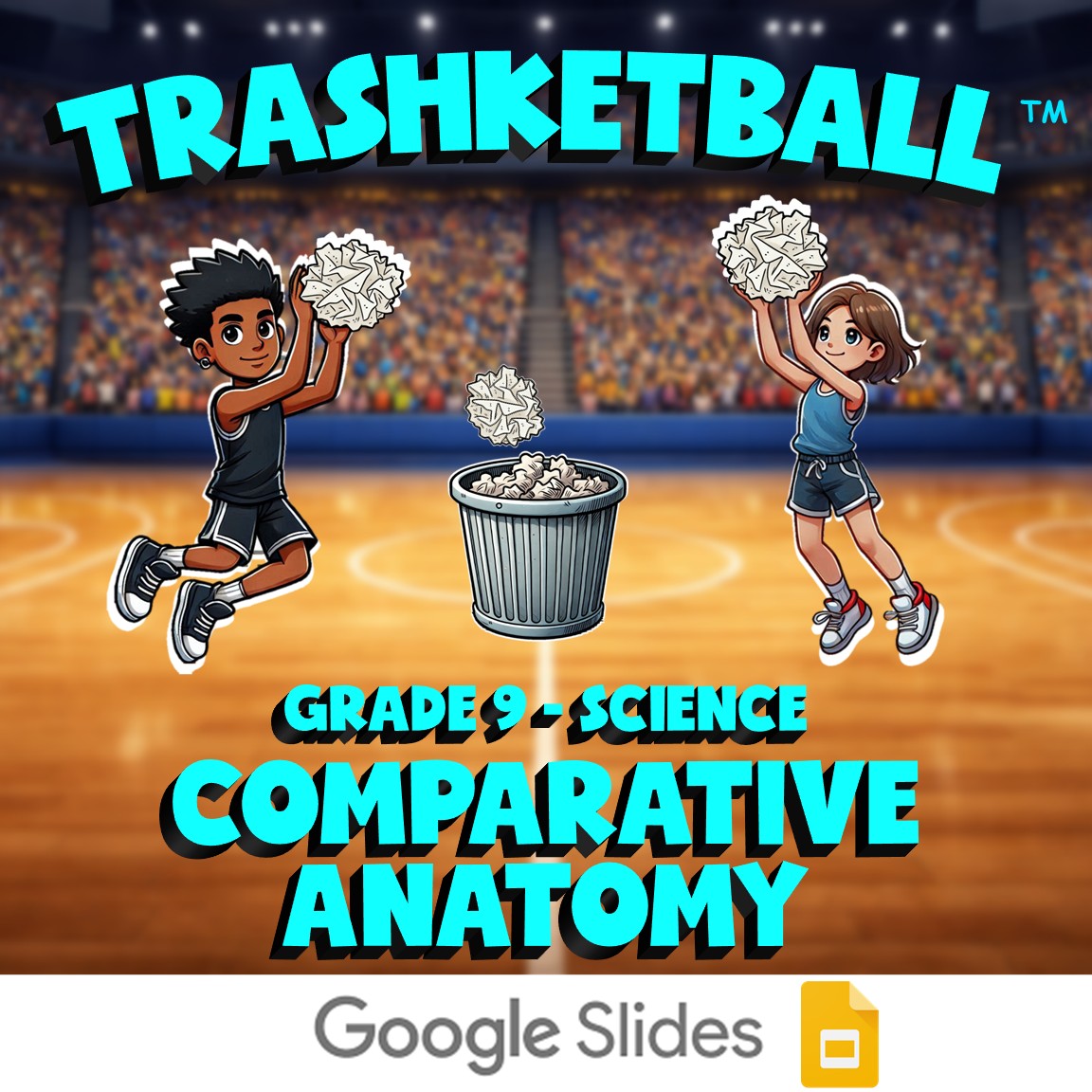 Comparative Anatomy TRASHKETBALL Science Game - No Prep Grade 9 Review Activity