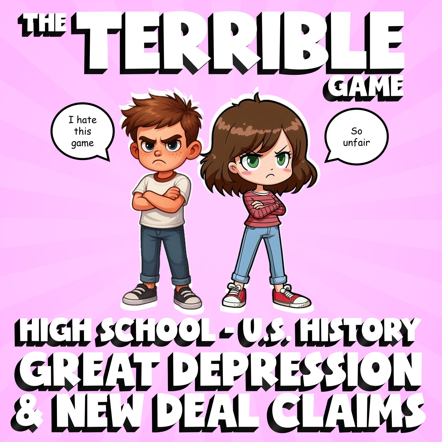 Great Depression & New Deal Claims THE TERRIBLE GAME - U.S. History Review