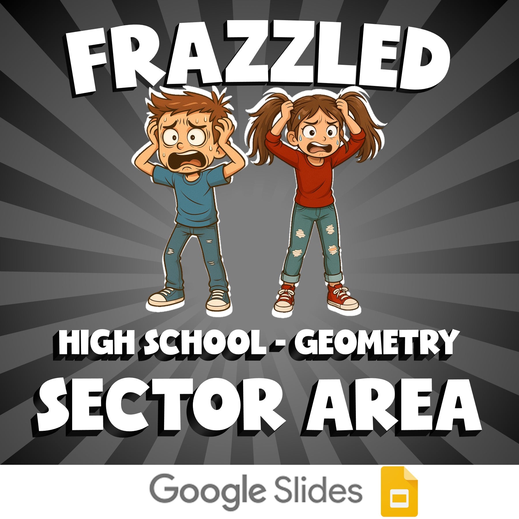 Sector Area FRAZZLED Math Game - No Prep Geometry Review Activity