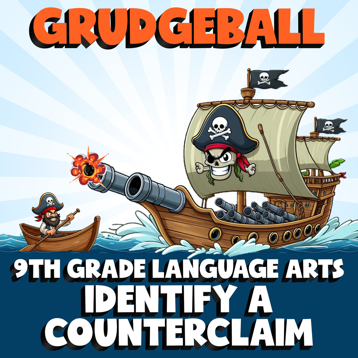 Identify a Counterclaim GRUDGEBALL ELA Game - No Prep Grade 9 Review Activity
