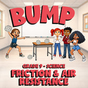 Friction & Air Resistance BUMP Science Game - No Prep Grade 9 Review Activity