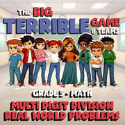 Multi Digit Division Real World Problems BIG TERRIBLE GAME - Grade 5 Math Review