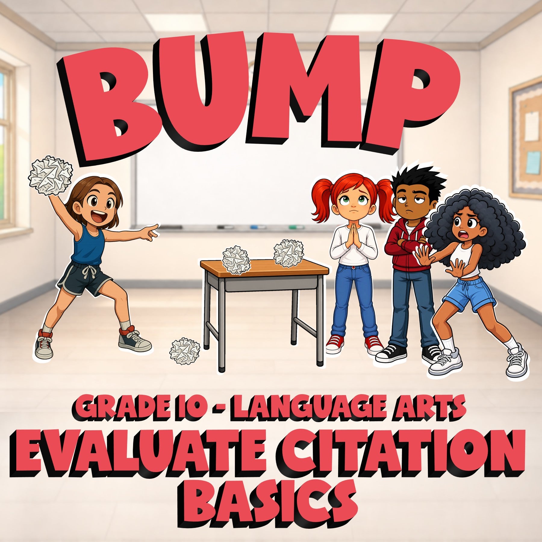 Evaluate Citation Basics BUMP ELA Game - No Prep Grade 10 Review Activity