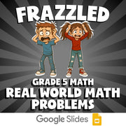 Real World Math Problems FRAZZLED Math Game - No Prep Grade 5 Review Activity