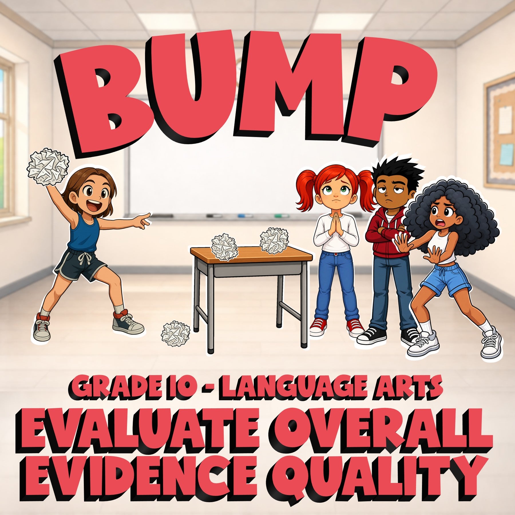 Evaluate Overall Evidence Quality BUMP ELA Game - No Prep Grade 10 Review