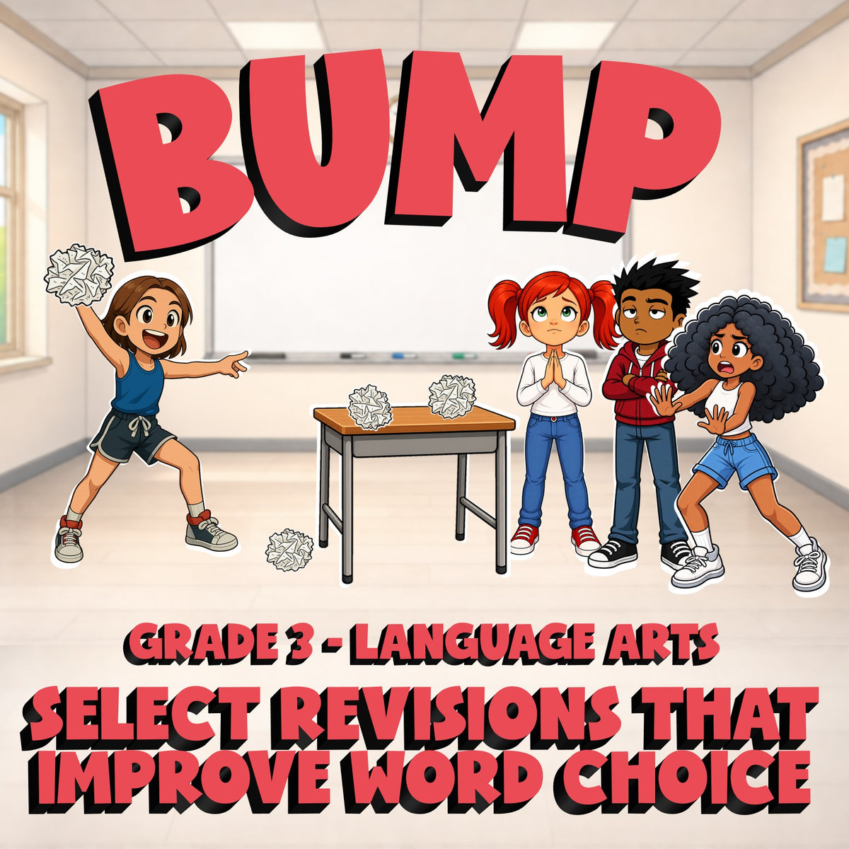 Select Revisions That Improve Word Choice BUMP ELA Game - No Prep Grade 3 Review