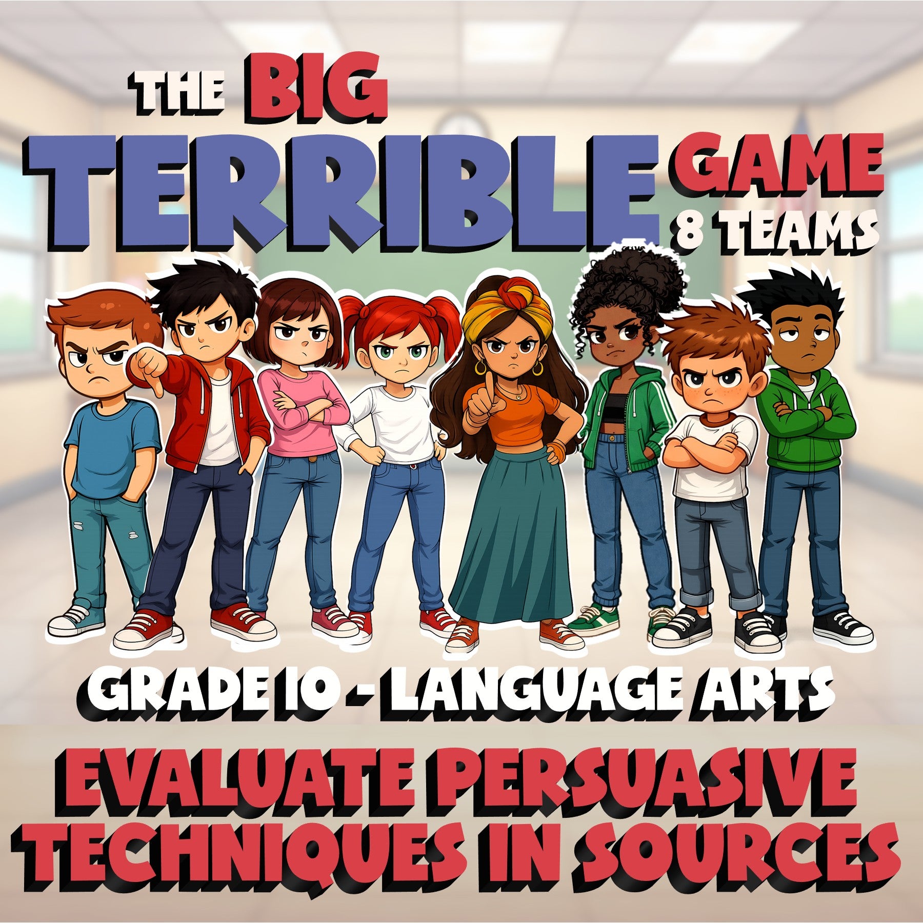 Evaluate Persuasive Techniques in Sources BIG TERRIBLE GAME - Grade 10 ELA
