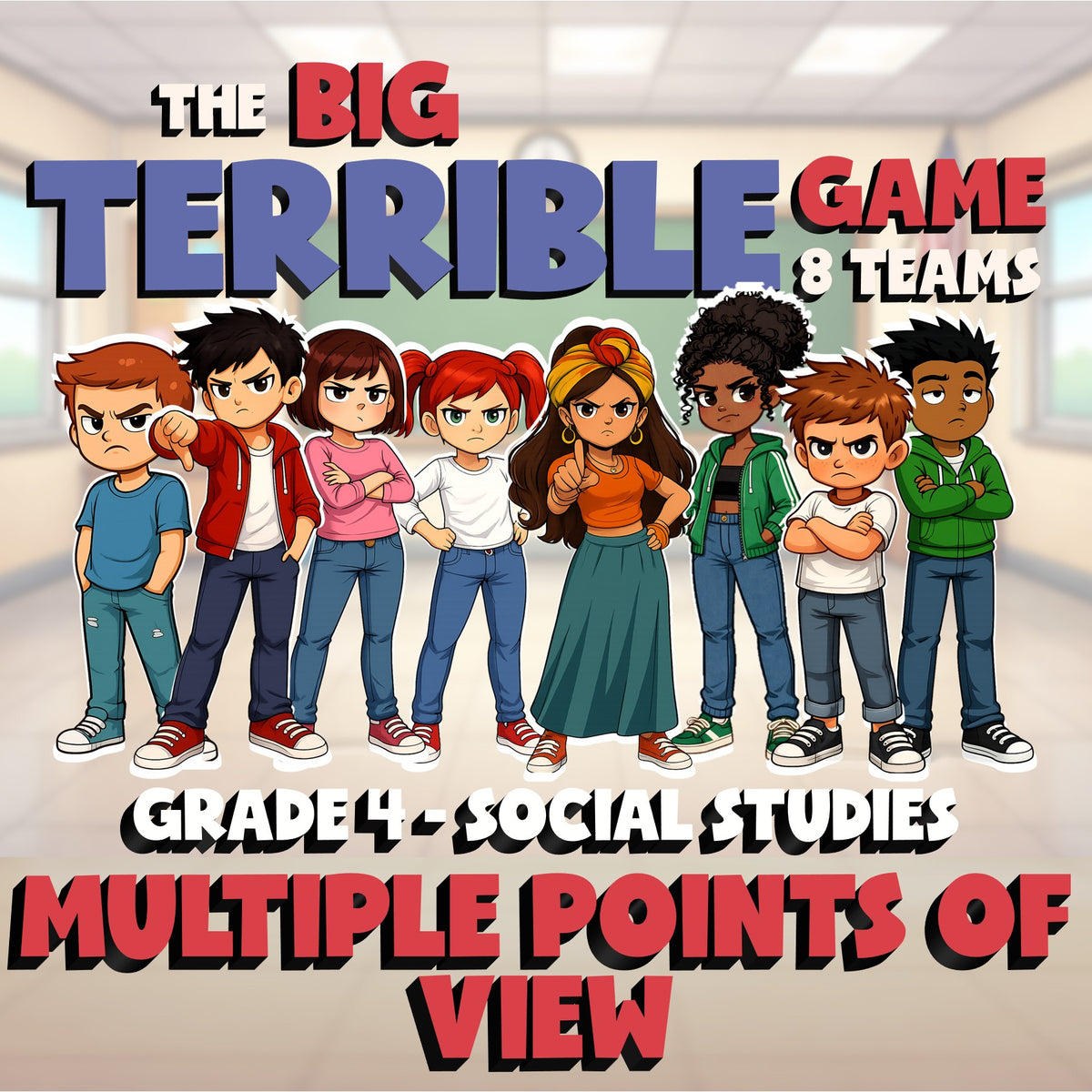 Multiple Points of View BIG TERRIBLE GAME - No Prep Grade 4 Socials Review