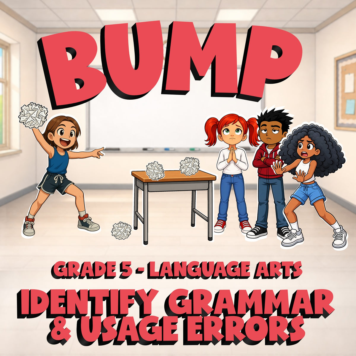 Identify Grammar & Usage Errors BUMP ELA Game - No Prep Grade 5 Review Activity