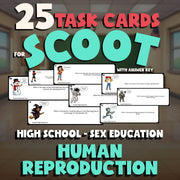 Human Reproduction SCOOT TASK CARDS Game - No Prep High School Sex Education