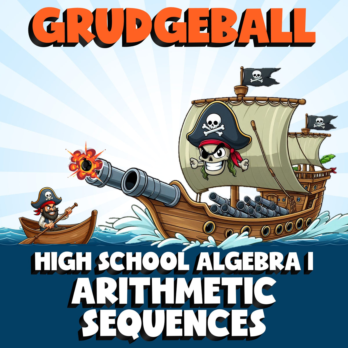 Arithmetic Sequences GRUDGEBALL Math Game - No Prep Algebra 1 Review Activity