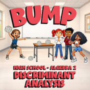 Discriminant Analysis BUMP Math Game - No Prep Algebra 2 Review Activity