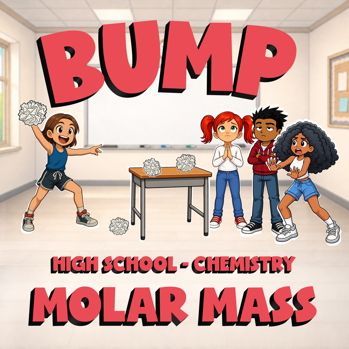 Molar Mass BUMP Science Game - No Prep Chemistry Review Activity