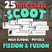 Fission & Fusion SCOOT TASK CARDS Science Game - No Prep Physics Review Activity