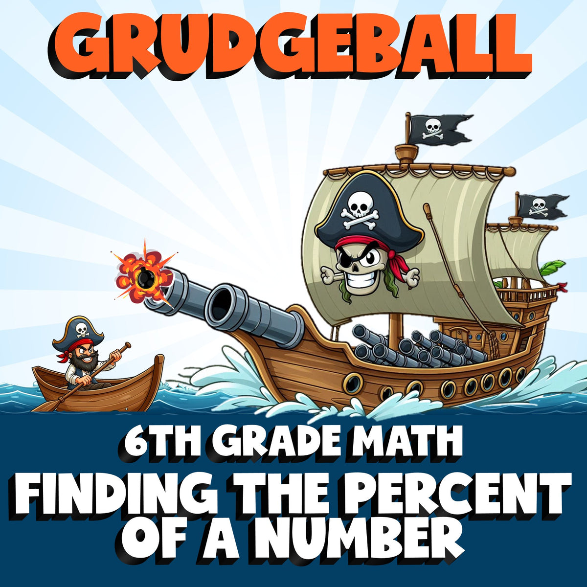 Finding the Percent of a Number GRUDGEBALL Math Game - No Prep Grade 6 Review