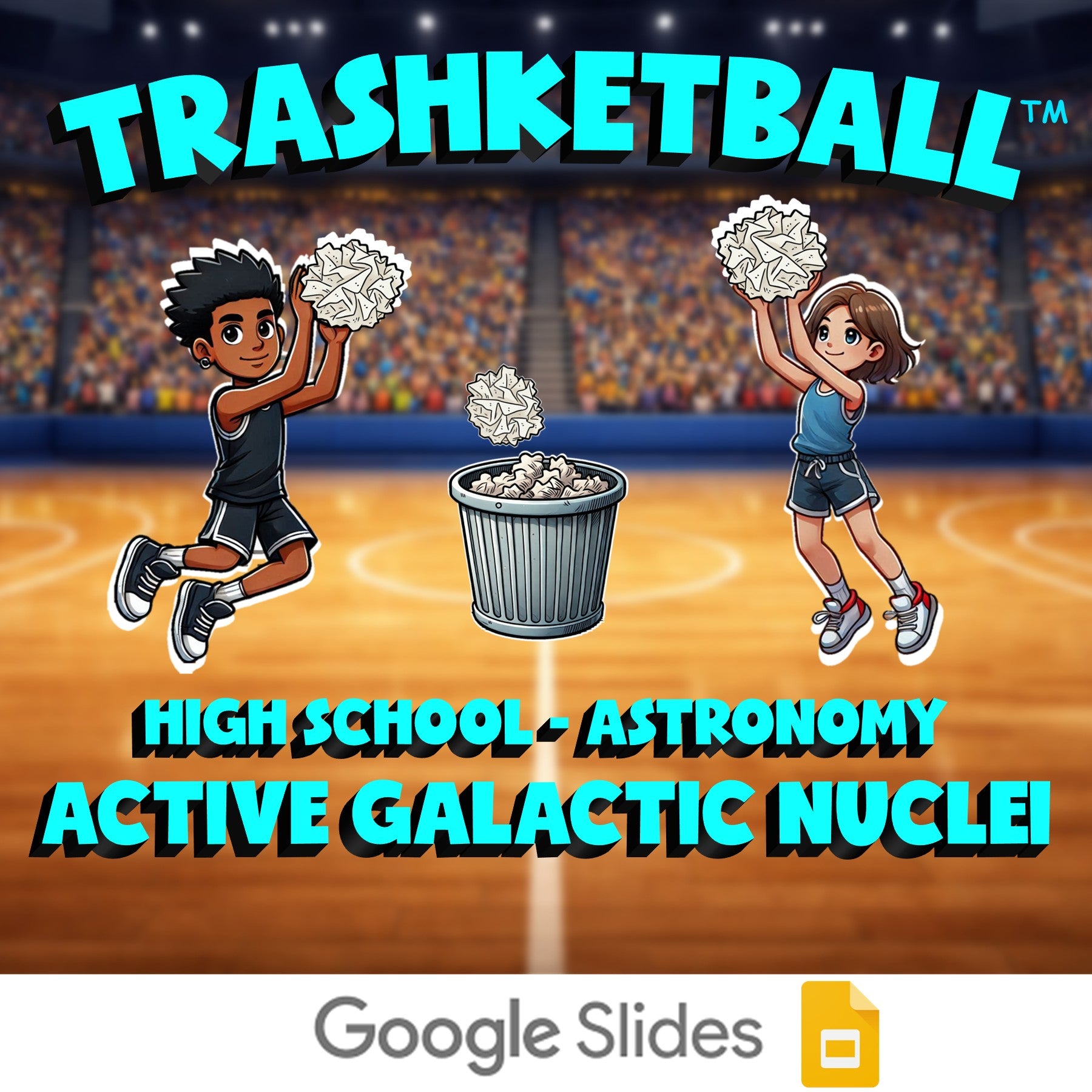 Active Galactic Nuclei TRASHKETBALL Science Game - No Prep Astronomy Review