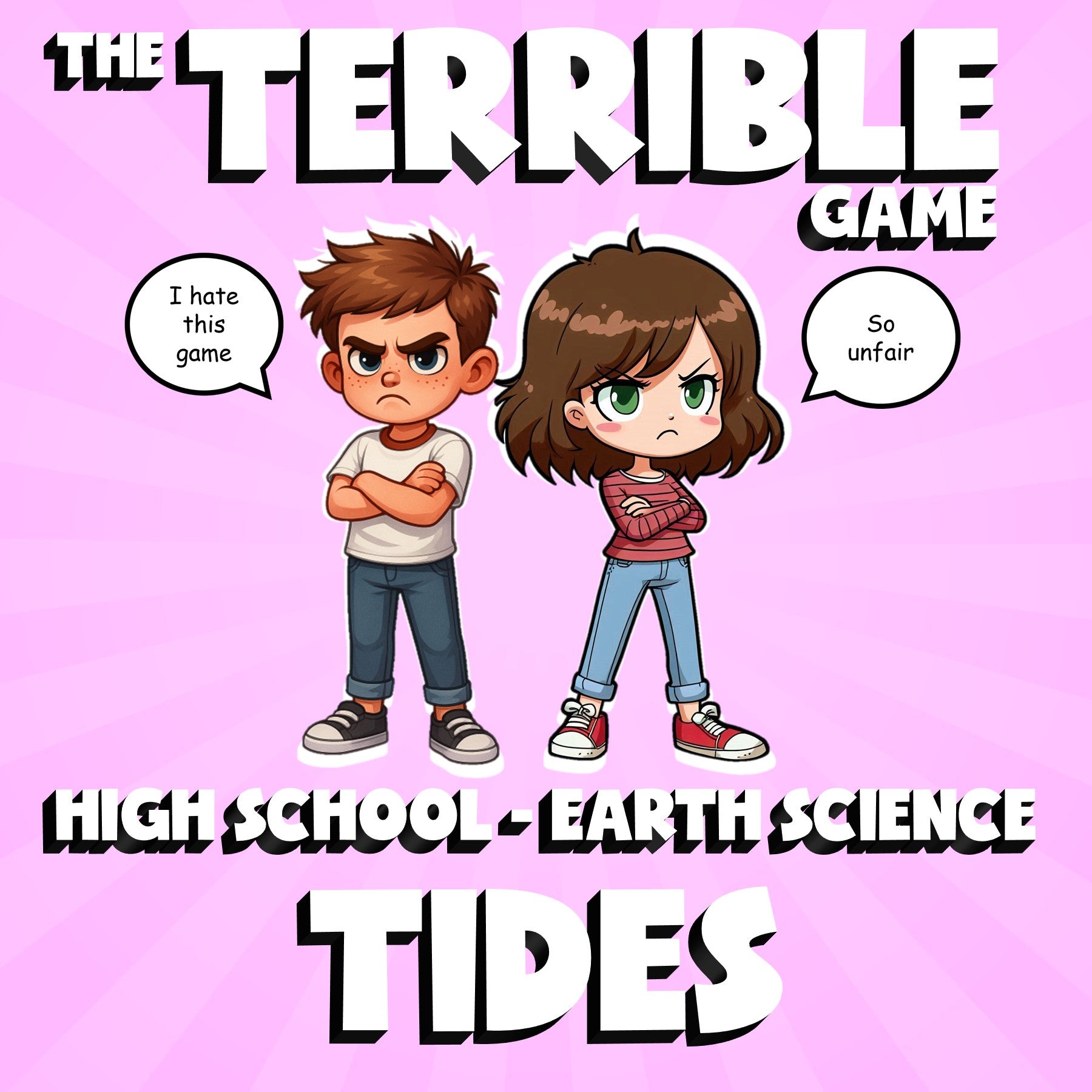 Tides THE TERRIBLE GAME - No Prep Earth Science Review Activity