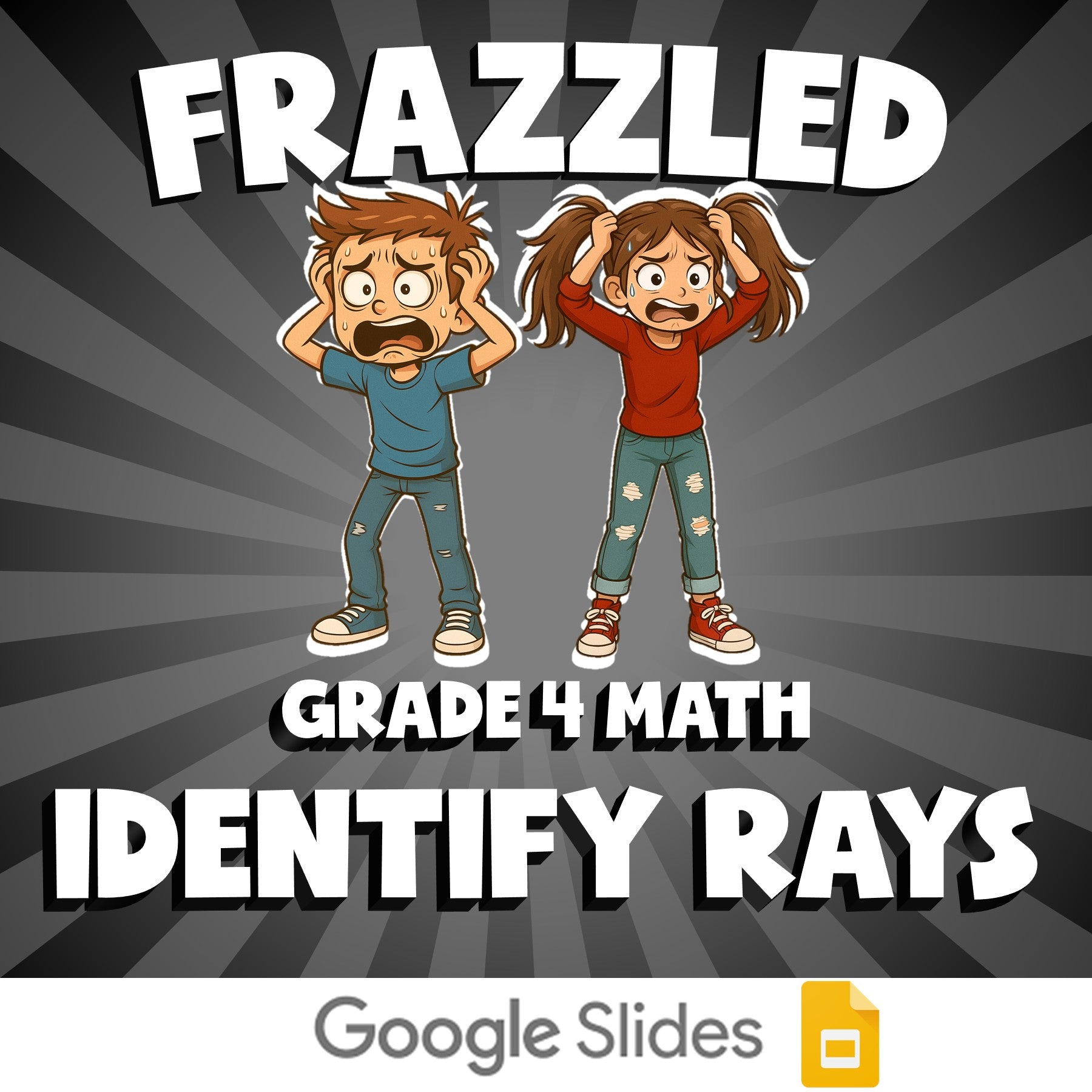 Identify Rays FRAZZLED Math Game - No Prep Grade 4 Review Activity