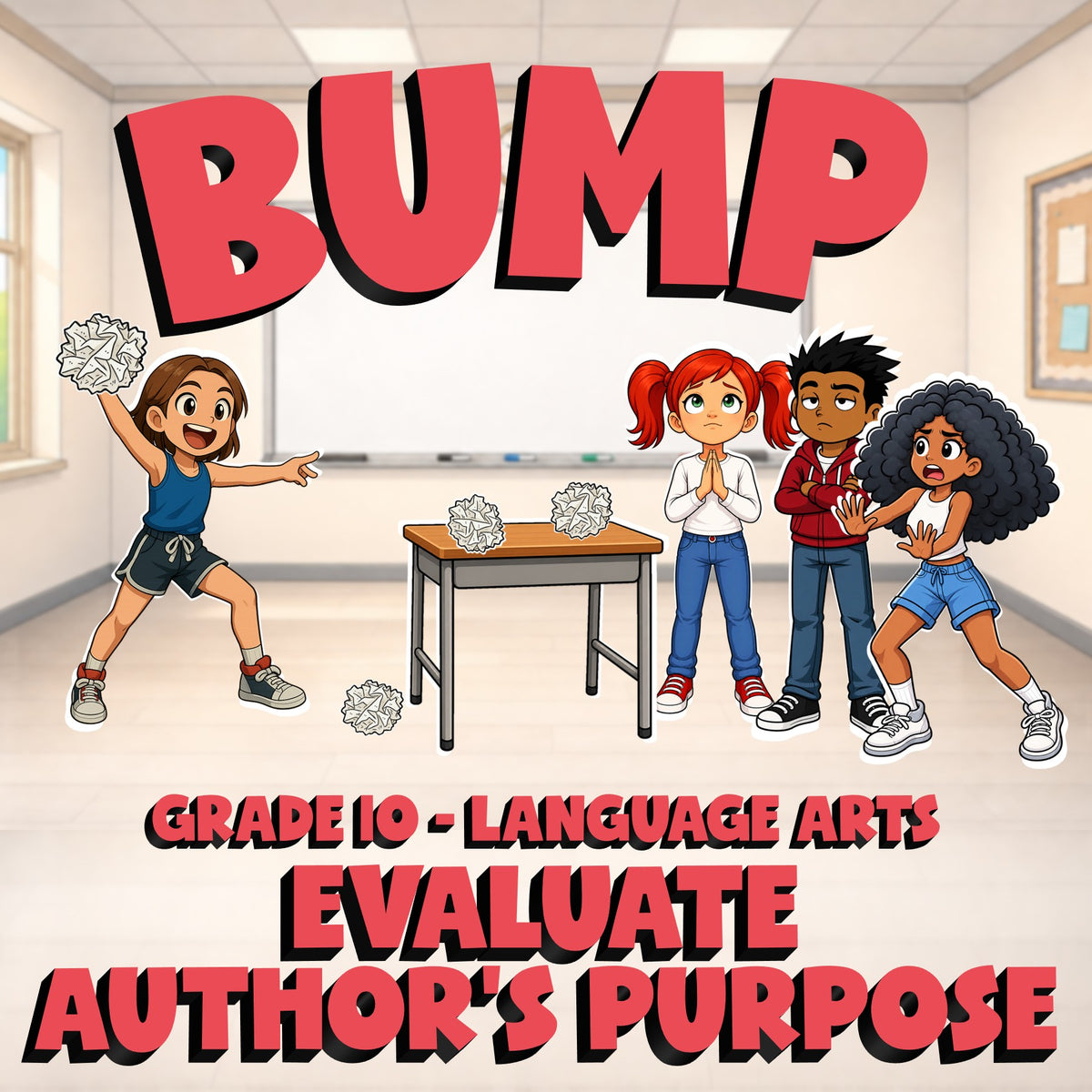 Evaluate Author’s Purpose BUMP ELA Game - No Prep Grade 10 Review Activity