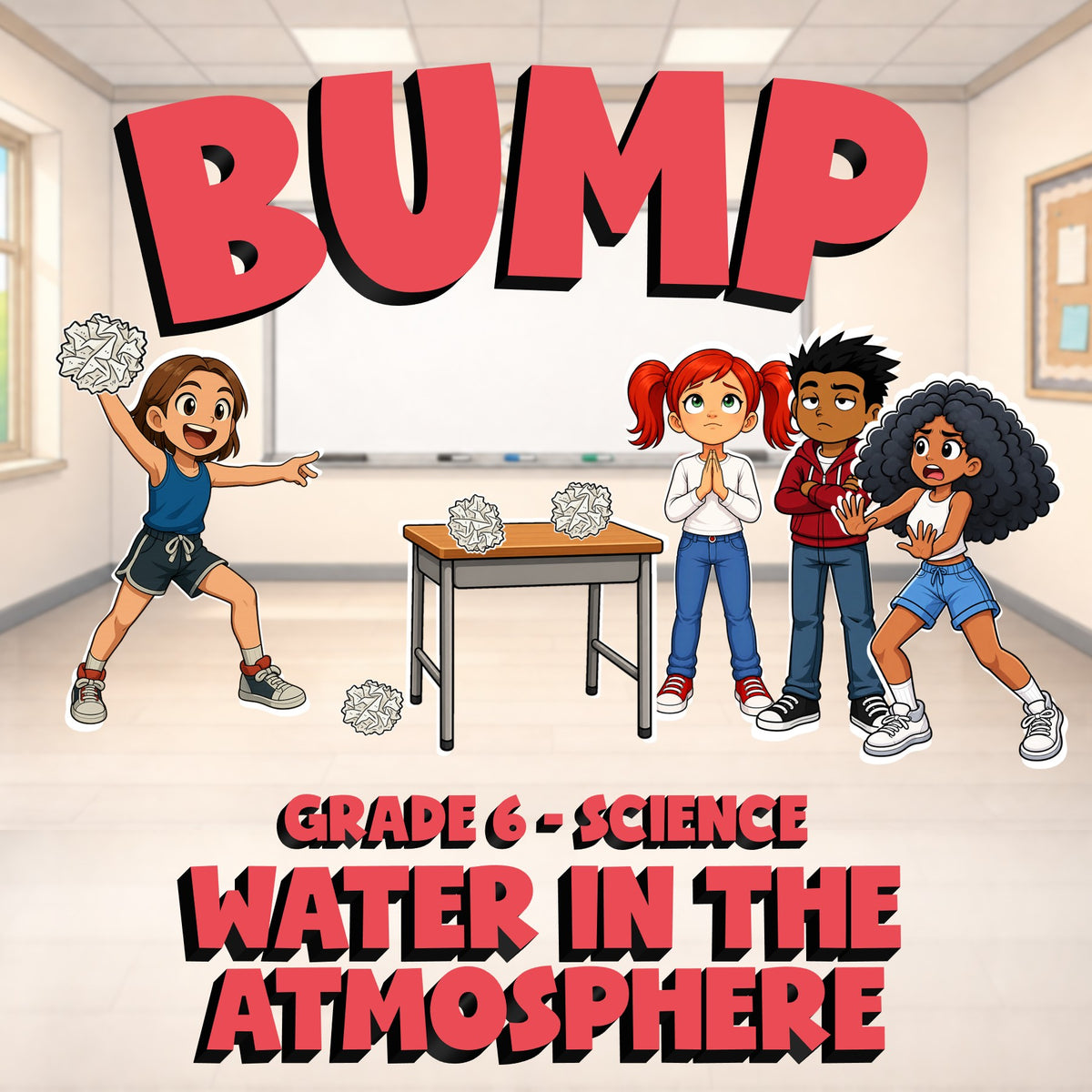 Water in the Atmosphere BUMP Science Game - No Prep Grade 6 Review Activity
