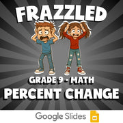Percent Change FRAZZLED Math Game - No Prep Grade 9 Review Activity