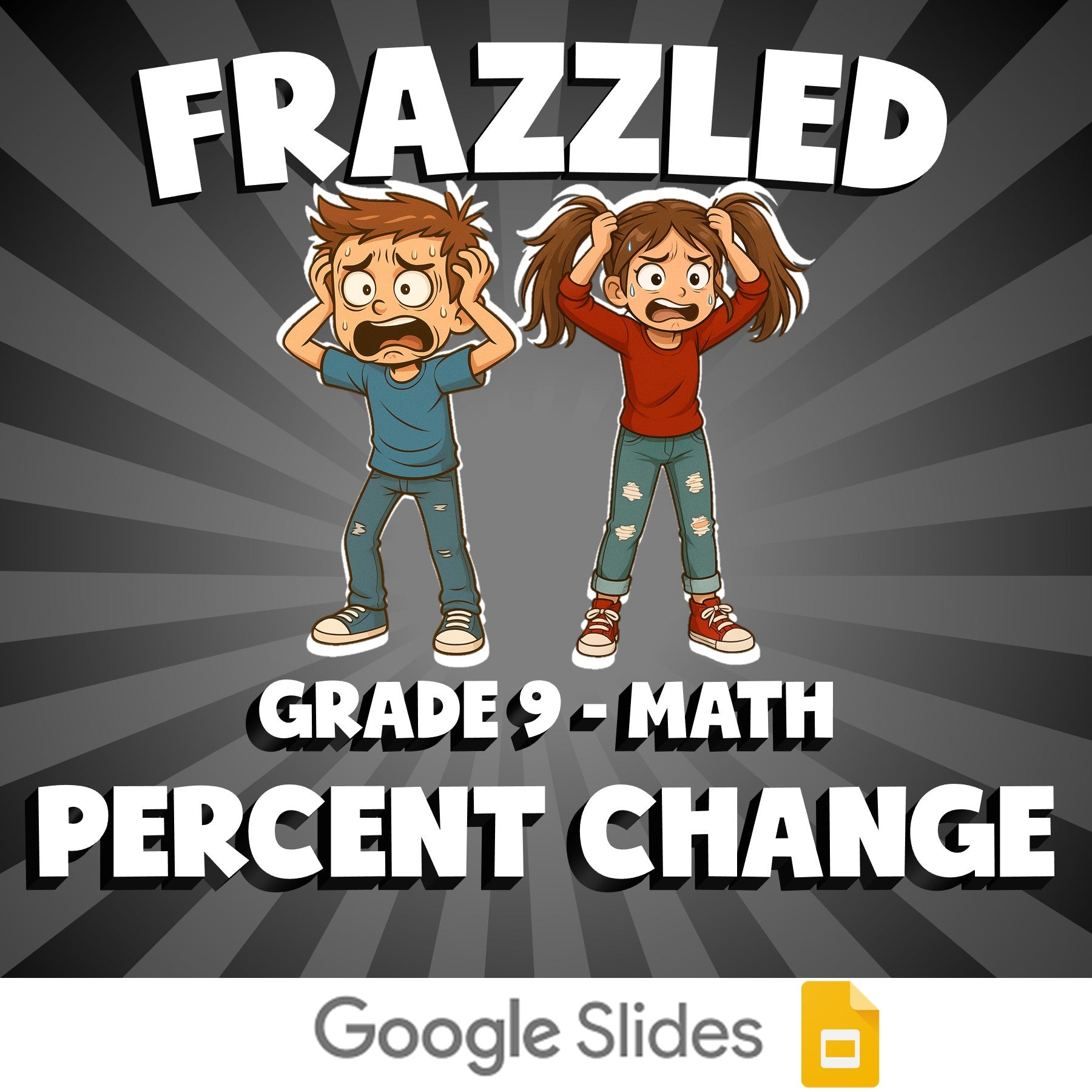 Percent Change FRAZZLED Math Game - No Prep Grade 9 Review Activity