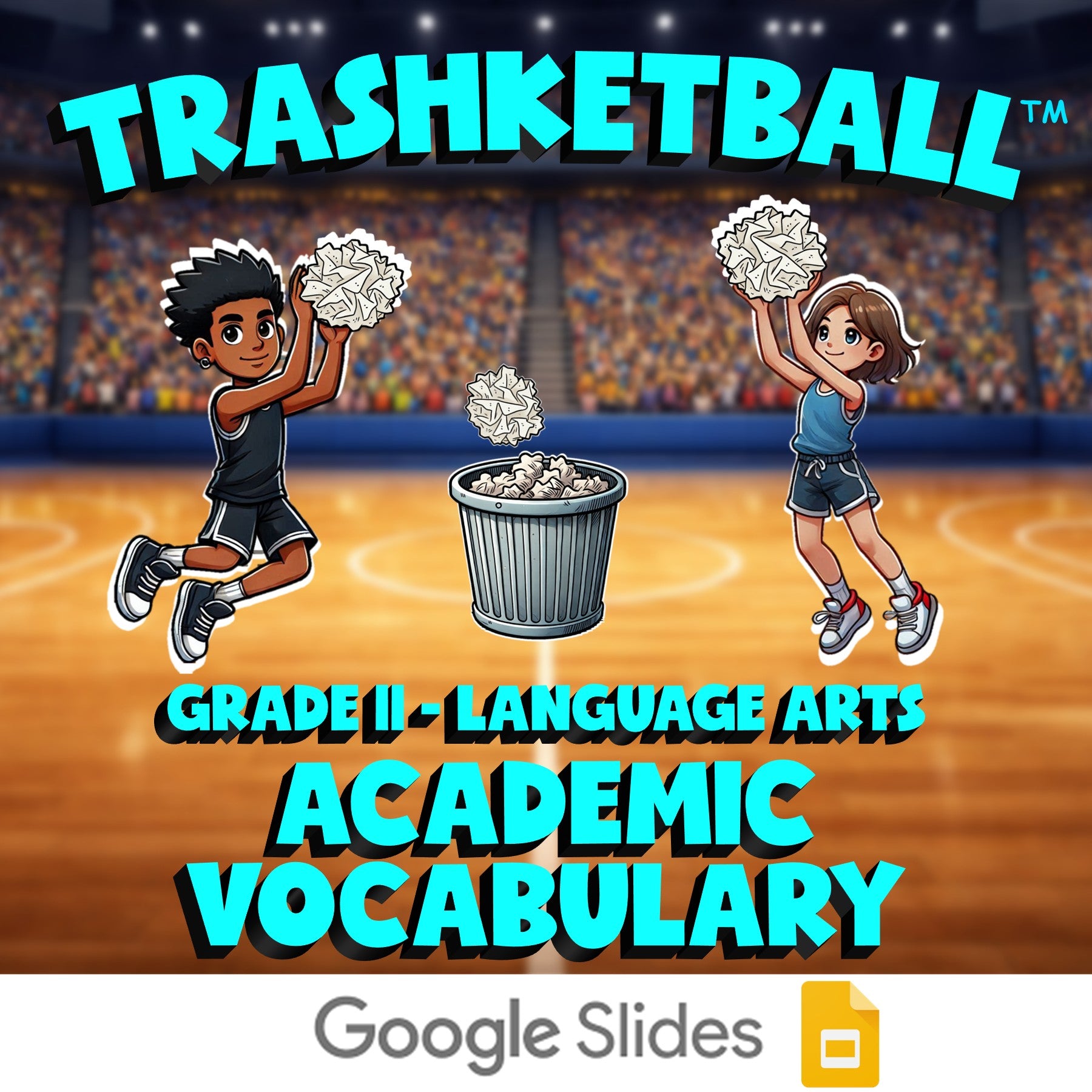 Academic Vocabulary TRASHKETBALL ELA Game - No Prep Grade 11 Review Activity