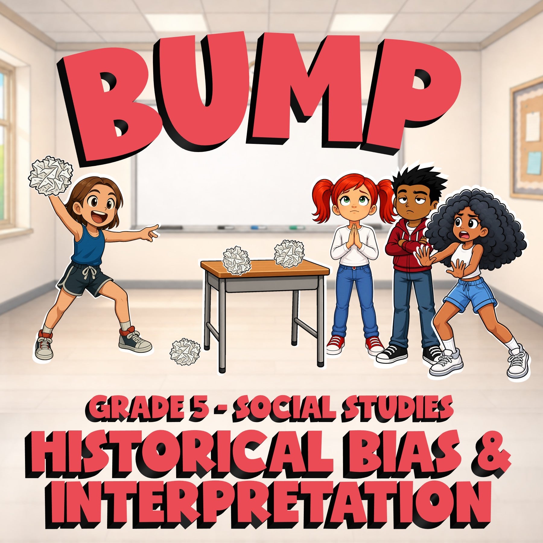 Historical Bias & Interpretation BUMP Socials Game - No Prep Grade 5 Review