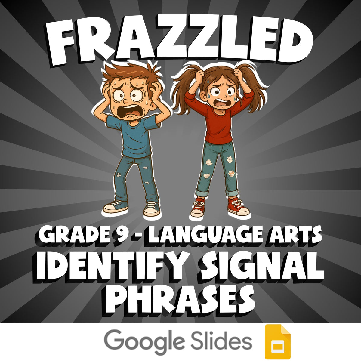 Identify Signal Phrases FRAZZLED ELA Game - No Prep Grade 9 Review Activity