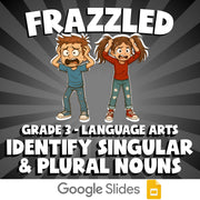 Identify Singular & Plural Nouns FRAZZLED ELA Game - No Prep Grade 3 Review