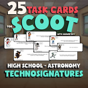 Technosignatures SCOOT TASK CARDS Science Game - No Prep Astronomy Review