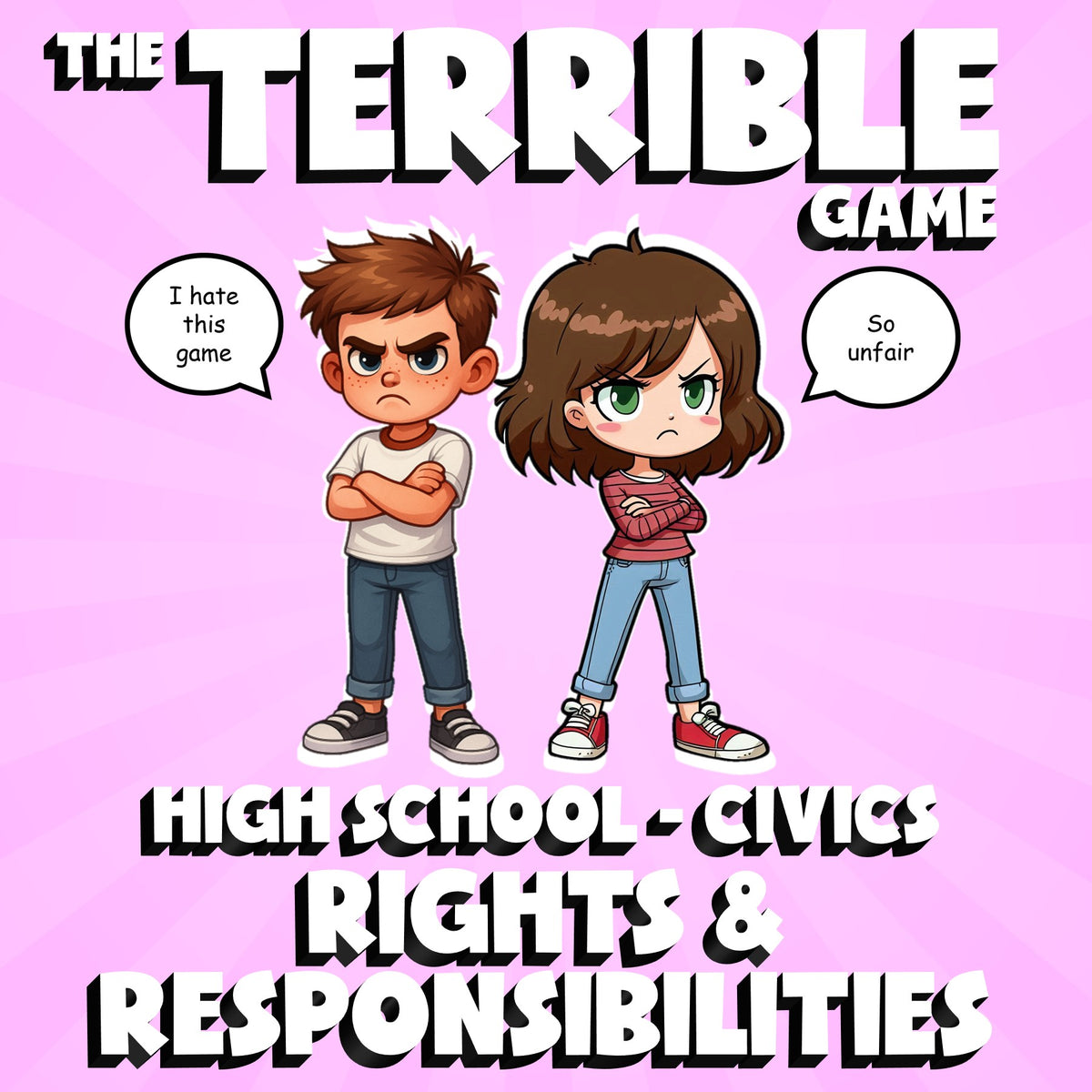 Rights & Responsibilities THE TERRIBLE GAME - No Prep Civics Review Activity