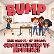 Observations vs Inference BUMP Science Game - No Prep AP Biology Review Activity