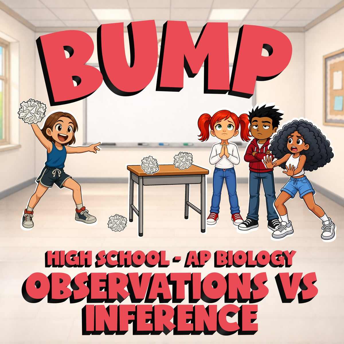 Observations vs Inference BUMP Science Game - No Prep AP Biology Review Activity